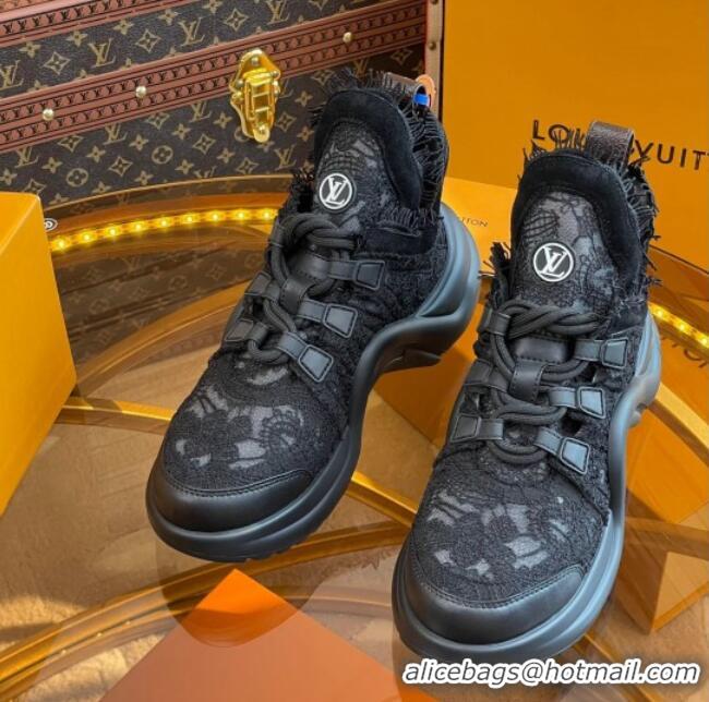 Low Price Louis Vuitton LV Archlight Sneakers in Lace Black 712014