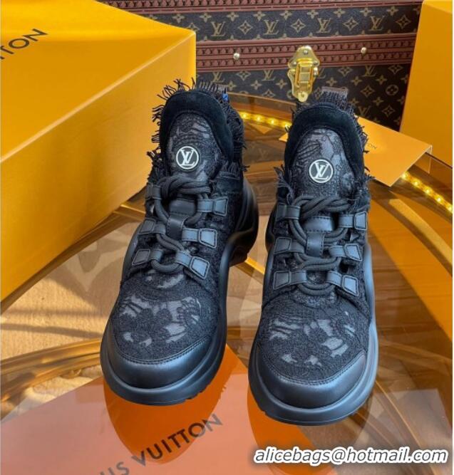 Low Price Louis Vuitton LV Archlight Sneakers in Lace Black 712014