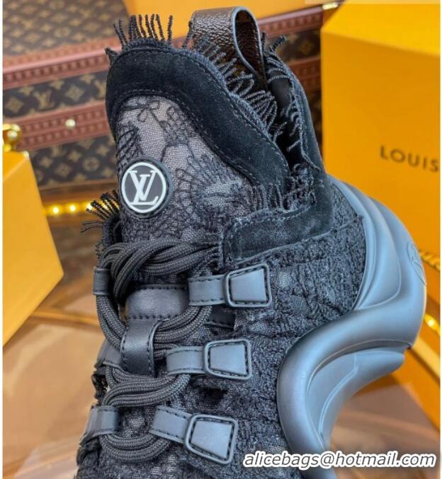 Low Price Louis Vuitton LV Archlight Sneakers in Lace Black 712014