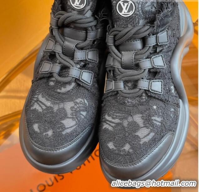 Low Price Louis Vuitton LV Archlight Sneakers in Lace Black 712014