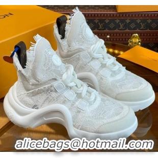 Unique Style Louis Vuitton LV Archlight Sneakers in Lace White 712015