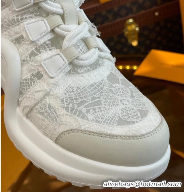 Unique Style Louis Vuitton LV Archlight Sneakers in Lace White 712015