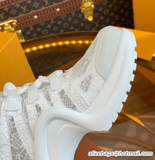 Unique Style Louis Vuitton LV Archlight Sneakers in Lace White 712015