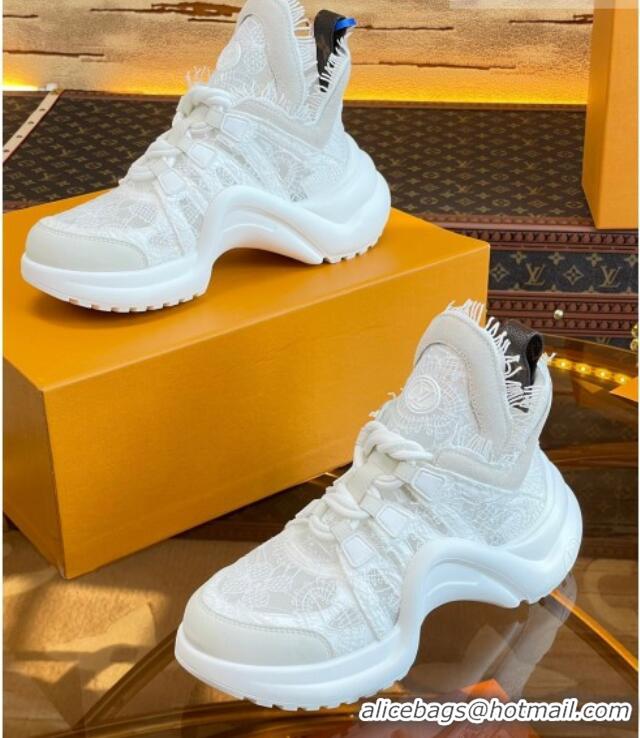 Unique Style Louis Vuitton LV Archlight Sneakers in Lace White 712015