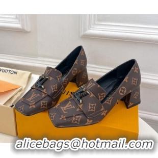 Durable Louis Vuitton Shake Loafers 5.5cm in Monogram Canvas 718071