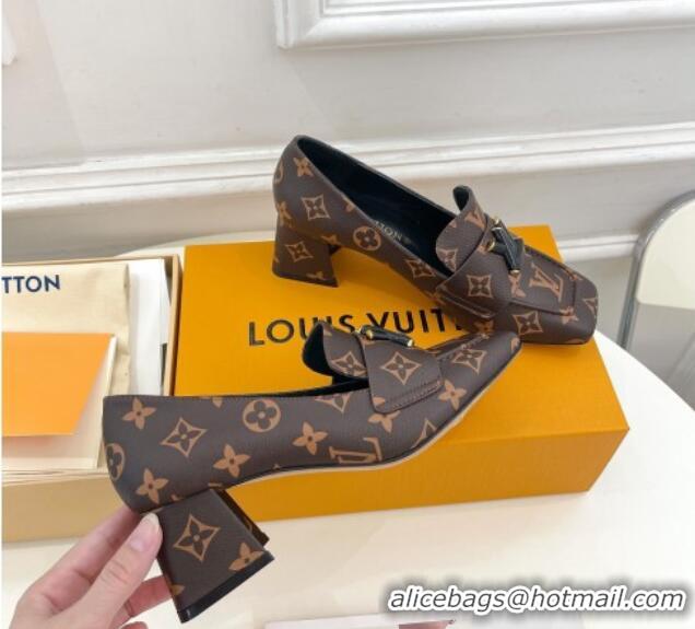 Durable Louis Vuitton Shake Loafers 5.5cm in Monogram Canvas 718071