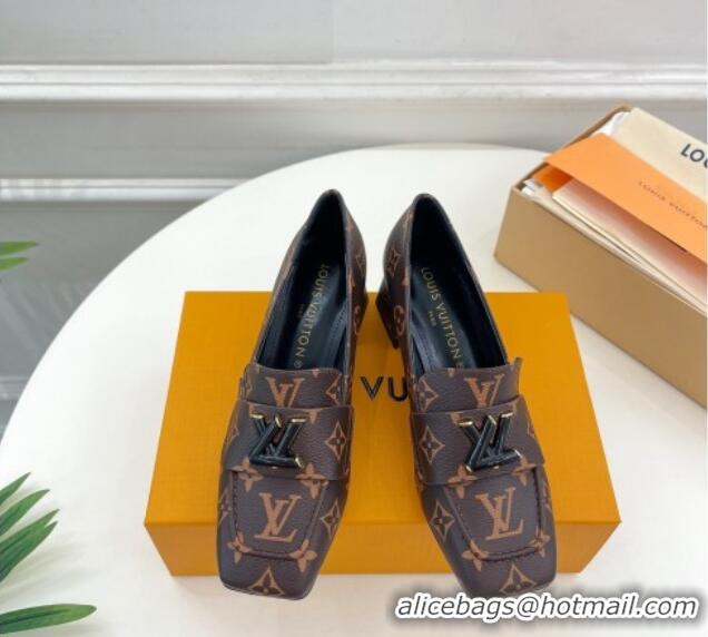 Durable Louis Vuitton Shake Loafers 5.5cm in Monogram Canvas 718071