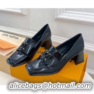 Good Quality Louis Vuitton Shake Loafers 5.5cm in Patent Leather Black 718076