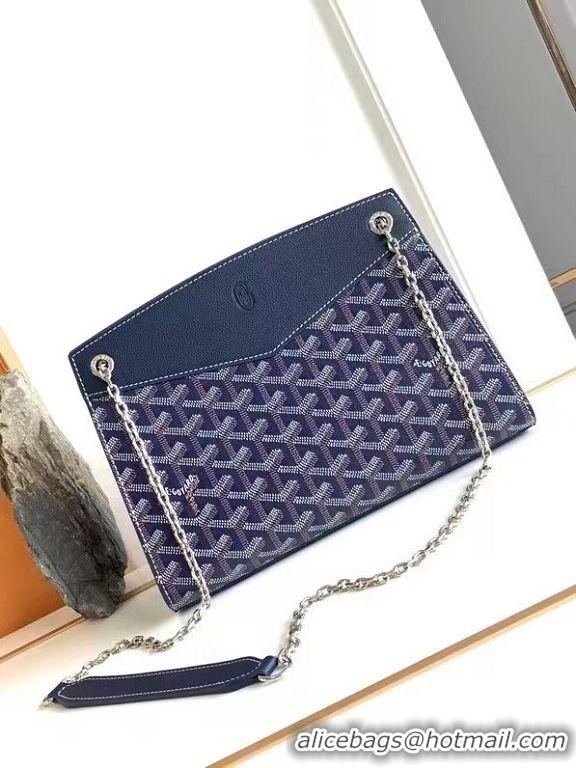 ​Good Taste Goyard Original Rouette Small Tote Bag 8818 Navy Blue