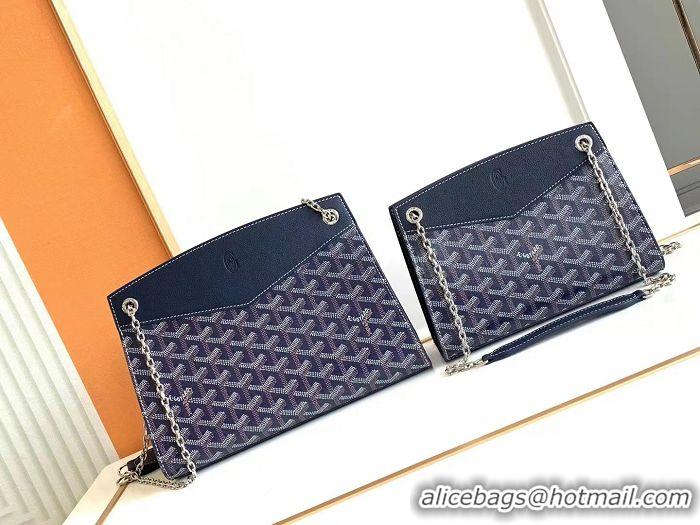 ​Good Taste Goyard Original Rouette Small Tote Bag 8818 Navy Blue