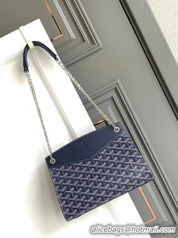 ​Good Taste Goyard Original Rouette Small Tote Bag 8818 Navy Blue