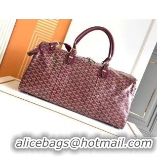 Famous Brand Goyard Croisiere 50cm Travel Bag 8027 Burgundy