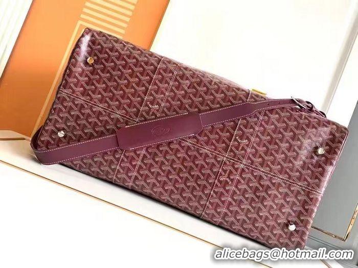 Famous Brand Goyard Croisiere 50cm Travel Bag 8027 Burgundy