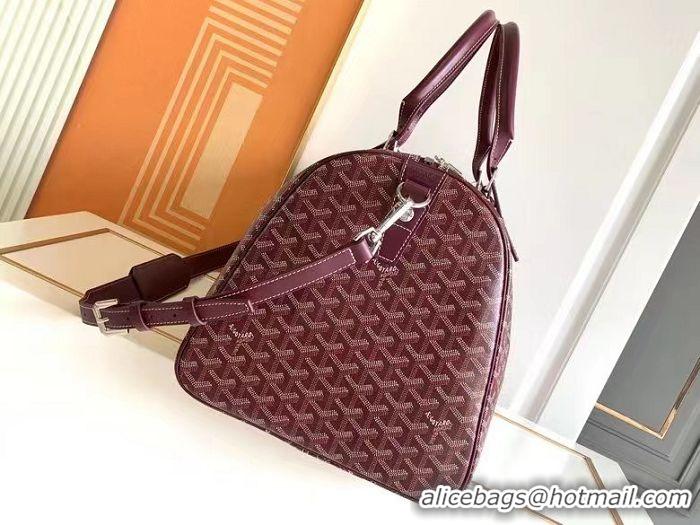 Famous Brand Goyard Croisiere 50cm Travel Bag 8027 Burgundy