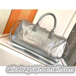 Luxury Classic Goyard Croisiere 50cm Travel Bag 8027 Silver