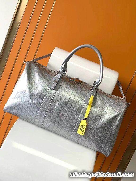 Luxury Classic Goyard Croisiere 50cm Travel Bag 8027 Silver