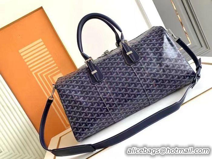 Top Grade Goyard Croisiere 45cm Travel Bag 8026 Navy Blue