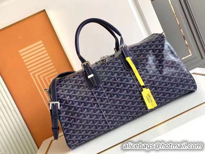 Top Grade Goyard Croisiere 45cm Travel Bag 8026 Navy Blue