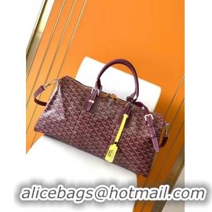 Free Shipping Goyard Croisiere 45cm Travel Bag 8026 Burgundy