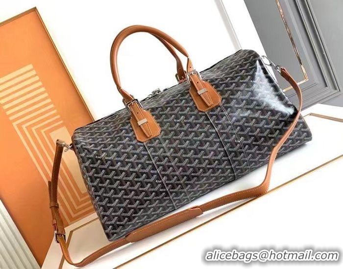 Fashionable Goyard Croisiere 45cm Travel Bag 8026 Black And Tan