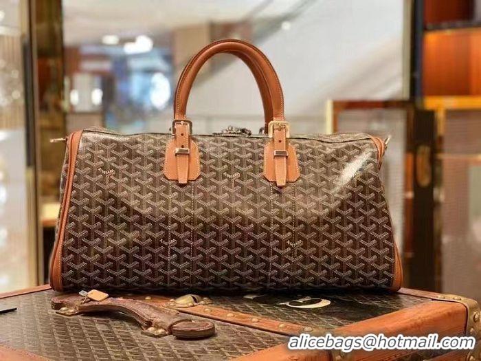 Fashionable Goyard Croisiere 45cm Travel Bag 8026 Black And Tan