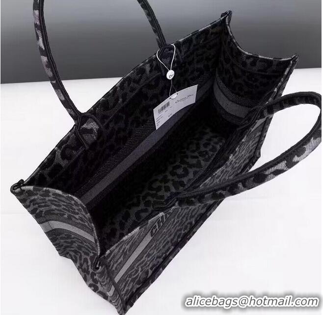 Low Price DIOR BOOK TOTE Embroidery M1289ZR Gray Leopard Print