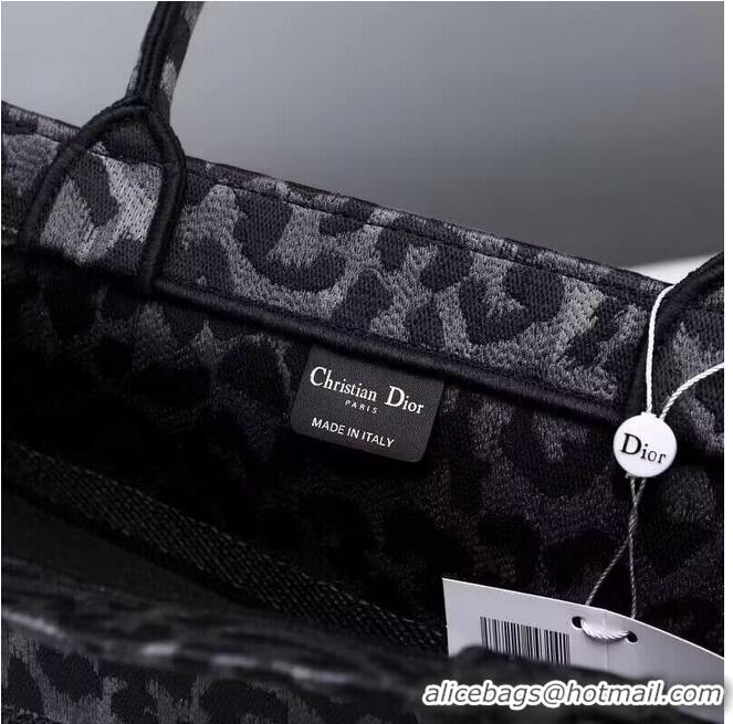 Low Price DIOR BOOK TOTE Embroidery M1289ZR Gray Leopard Print