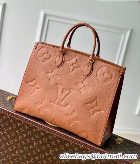 Promotional Louis Vuitton in Giant Monogram Leather OnTheGo MM M45982 Cognac Brown