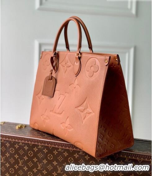 Promotional Louis Vuitton in Giant Monogram Leather OnTheGo MM M45982 Cognac Brown