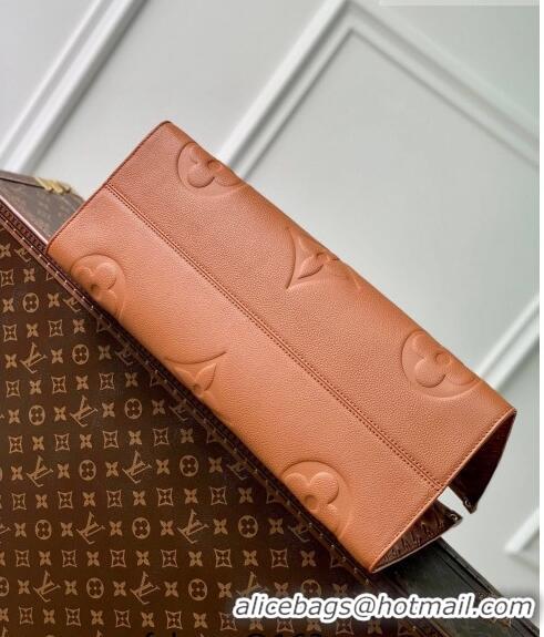 Promotional Louis Vuitton in Giant Monogram Leather OnTheGo MM M45982 Cognac Brown