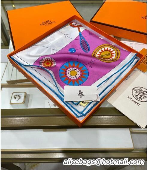 Buy Inexpensive Hermes Tea for Two Silk Sqaure Scarf 90x90cm H0874 White 2023