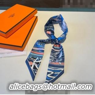 Well Crafted Hermes Silk Bandeau Scarf H0311 Blue 2023