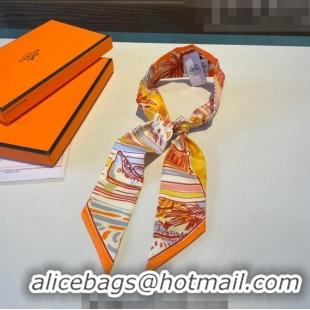 New Style Hermes Silk Bandeau Scarf H0311 Orange 2023