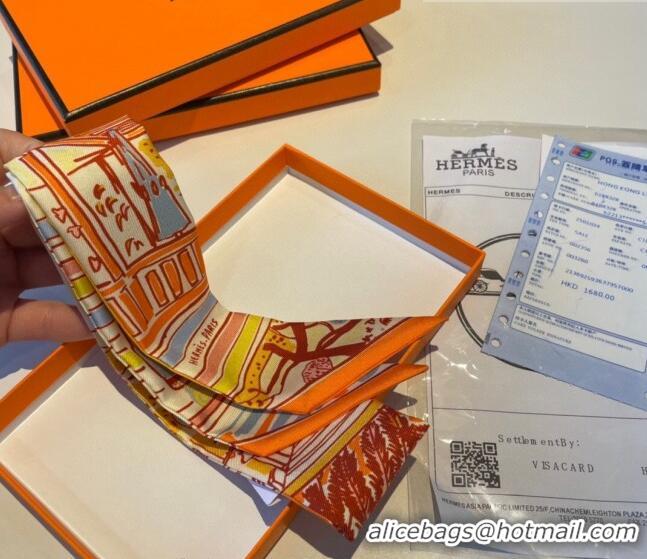 New Style Hermes Silk Bandeau Scarf H0311 Orange 2023