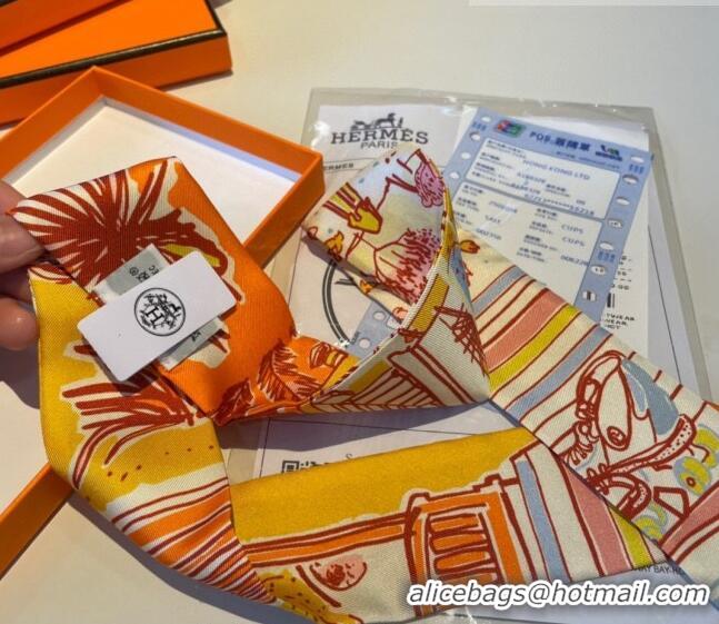 New Style Hermes Silk Bandeau Scarf H0311 Orange 2023