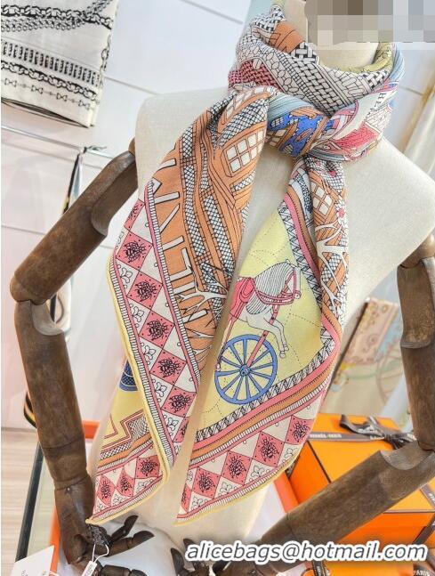 Inexpensive Hermes Cashmere & Silk Square Shawl Scarf 140x140cm H42503 Grey 2023