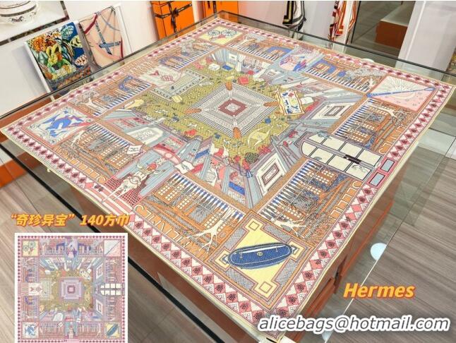 Inexpensive Hermes Cashmere & Silk Square Shawl Scarf 140x140cm H42503 Grey 2023