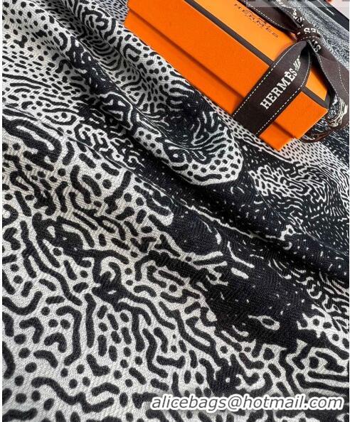 Buy Discount Hermes Cashmere & Silk Square Shawl Scarf 140x140cm H42506 Black 2023