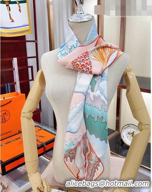 Buy Inexpensive Hermes Cheval Sirene Reversible Silk Square Scarf 90cm H3008 Pink 2023