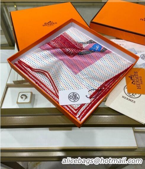 Super Quality Hermes Chevaloscope Neon Silk Square Scarf 90cm H3008 Pink 2023