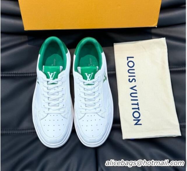 Durable Louis Vuitton Men's LV Beverly Hills Sneakers in Damier Leather Green 801107