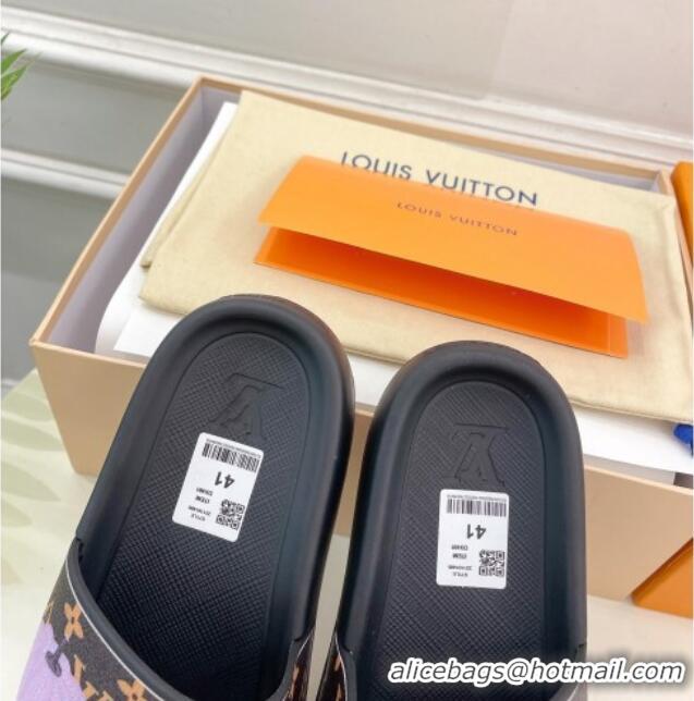 Good Quality Louis Vuitton LV x YK Pumpkin Monogram Canvas Slide Sandals Brown 809064