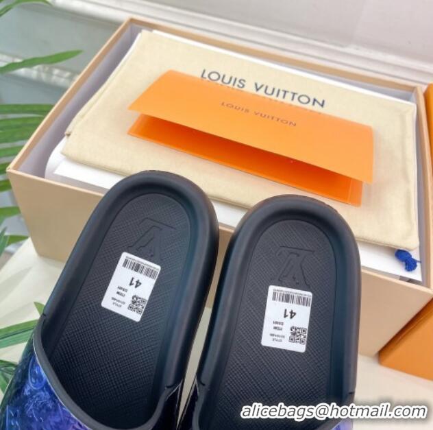 Best Price Louis Vuitton Glazed Monogram Slide Sandals Purple 809065