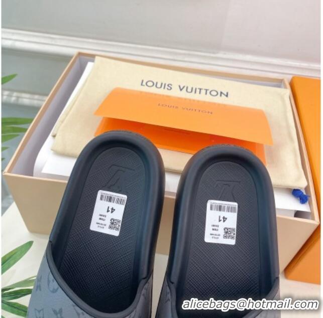 Top Design Louis Vuitton Monogram Canvas Slide Sandals 809072 Grey