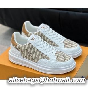 Grade Quality Louis Vuitton Men's LV Ollie Sneakers in Monogram Textile Beige LV08211 821025