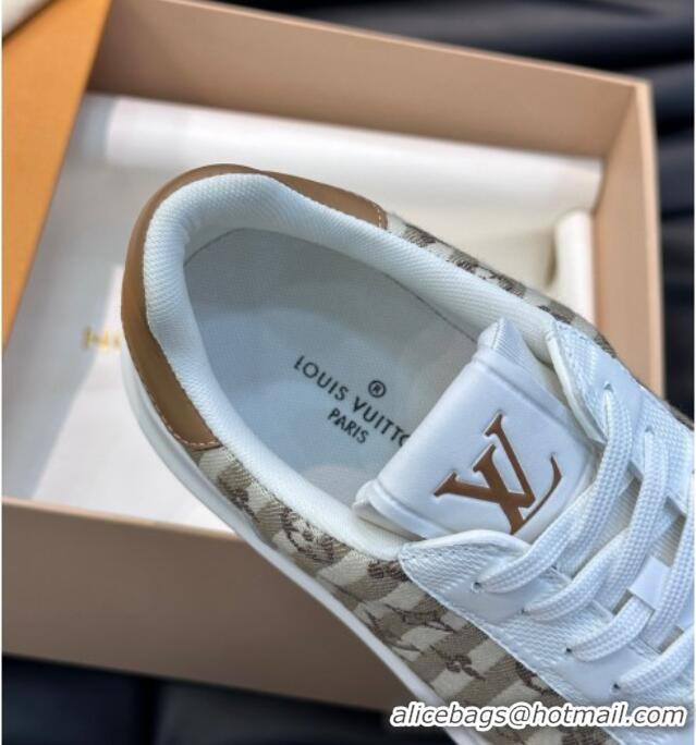 Grade Quality Louis Vuitton Men's LV Ollie Sneakers in Monogram Textile Beige LV08211 821025