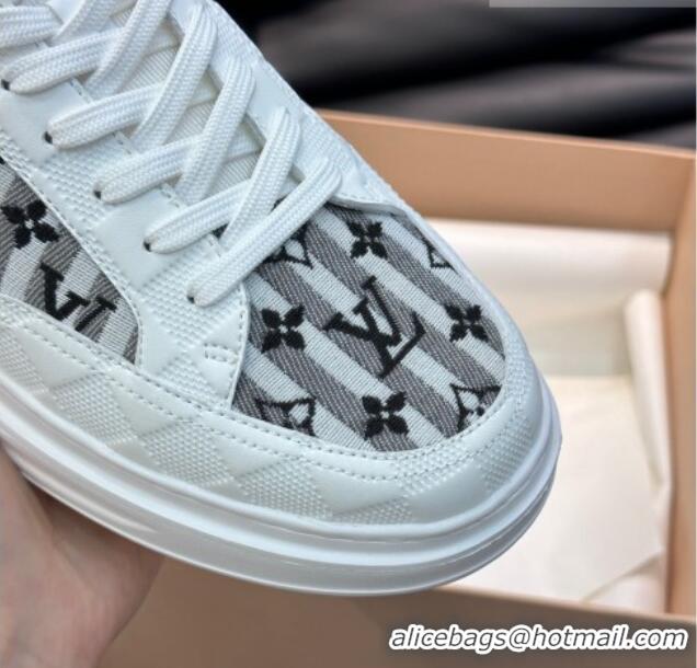 Most Popular Louis Vuitton Men's LV Ollie Sneakers in Monogram Textile Grey LV08211 821026