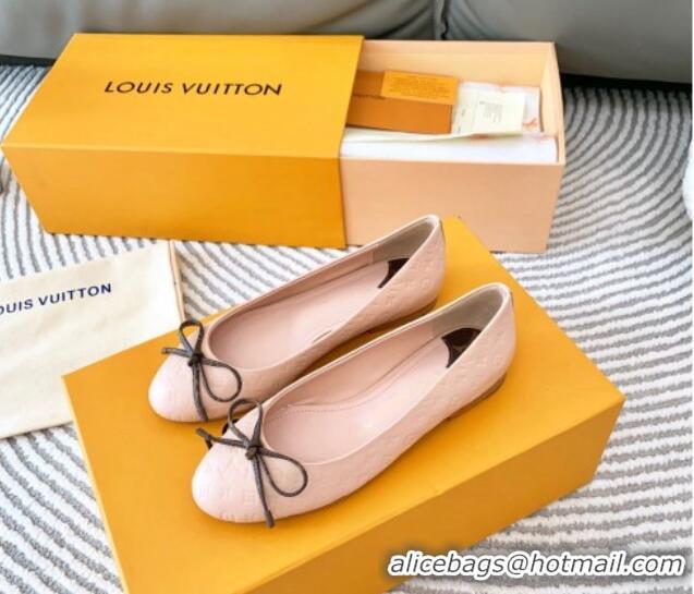 Good Quality Louis Vuitton Nina Flat Ballerinas in Monogram Leather Light Pink 821030