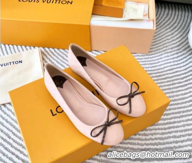 Good Quality Louis Vuitton Nina Flat Ballerinas in Monogram Leather Light Pink 821030