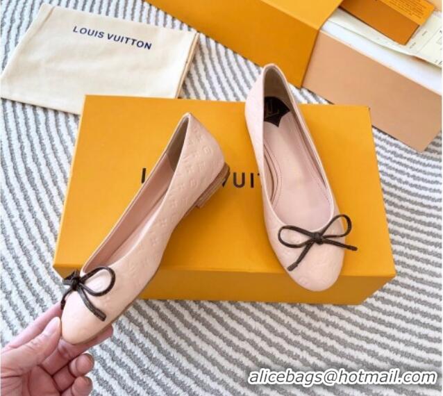 Good Quality Louis Vuitton Nina Flat Ballerinas in Monogram Leather Light Pink 821030